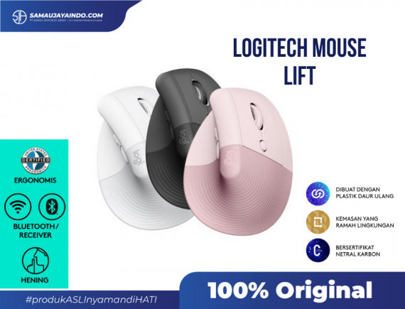 Logitech Mouse Lift Ergonomic Vertical Wireless 