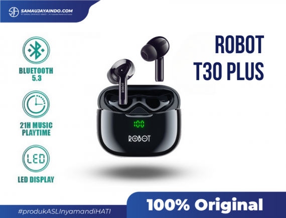 Robot TWS Wireless Earphone Airbuds T30 PLUS Original BT 5.3 Original