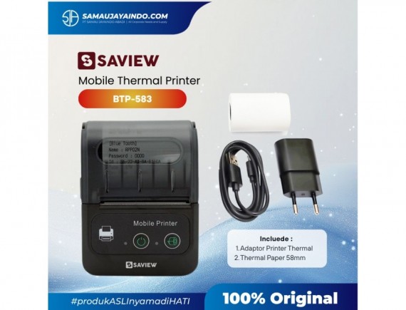 SAVIEW Printer Bluetooth Mini Thermal BTP-583 58mm Bluetooth & USB