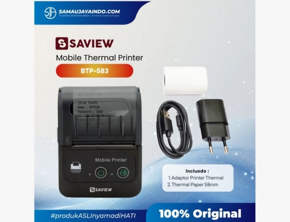 SAVIEW Printer Bluetooth Mini Thermal BTP-583 58mm Bluetooth & USB
